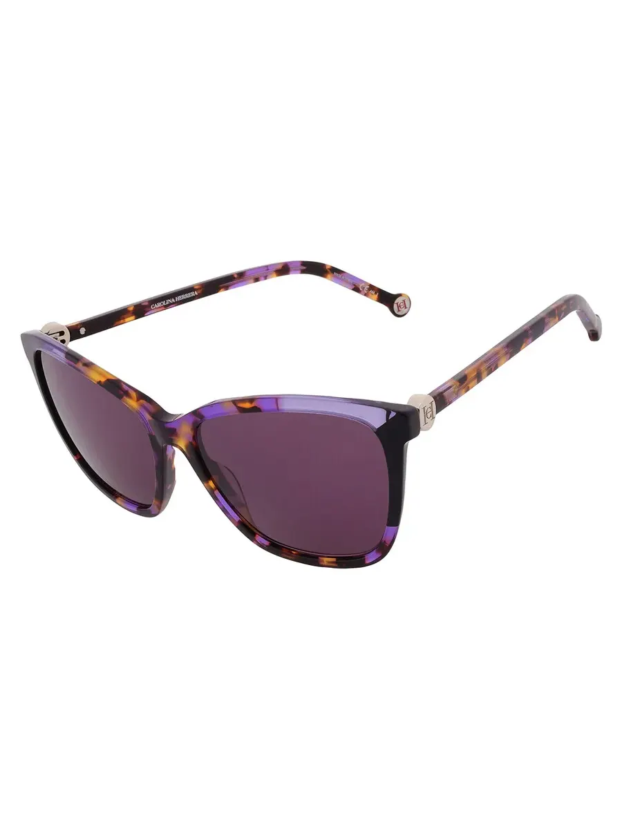 Женские солнцезащитные очки Carolina Herrera Violet Butterfly CH 0052/S 0F0T/UR 58 — изображение 3 из 4, фиолетовый
