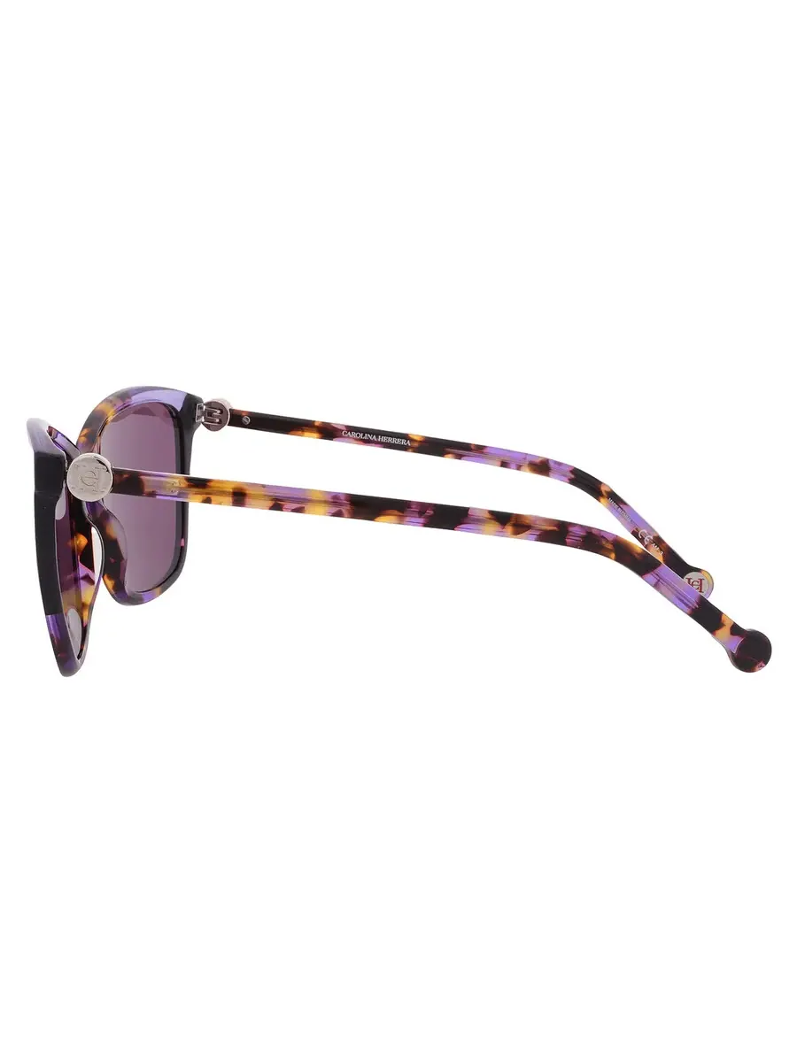 Женские солнцезащитные очки Carolina Herrera Violet Butterfly CH 0052/S 0F0T/UR 58 — изображение 4 из 4, фиолетовый