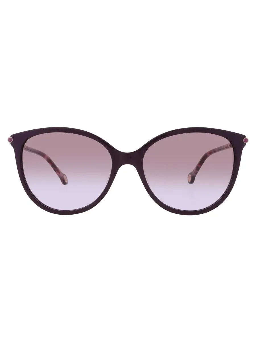 Женские солнцезащитные очки Carolina Herrera Violet Shaded Cat Eye HER 0189/G/S 0T1W/QR 57 — изображение 1 из 4, золотистый