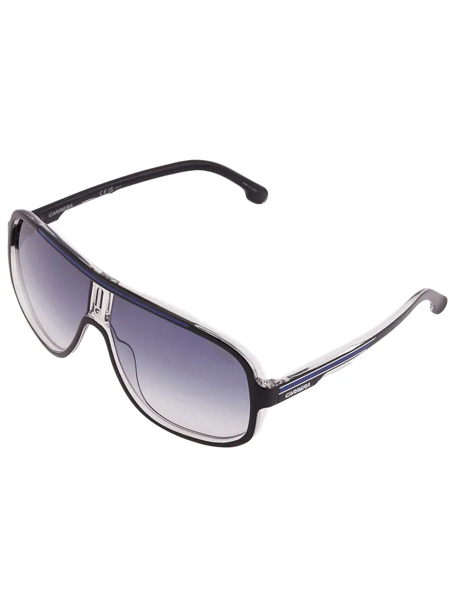 Мужские солнцезащитные очки Carrera Blue Gradient Pilot CARRERA 1058/S 0D51/08 63 — изображение 3 из 4, черный синий