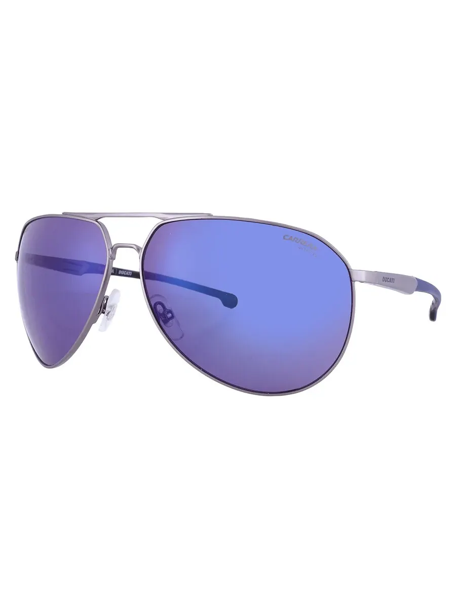 Мужские солнцезащитные очки Carrera Blue Sky Mirror Pilot CARRERA DUCATI 030/S 0V6D/XT 67 — изображение 2 из 4, темный/синий