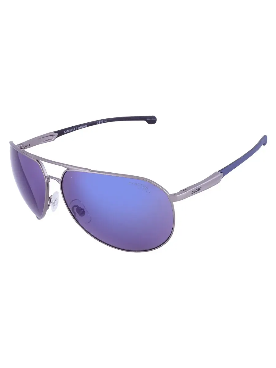 Мужские солнцезащитные очки Carrera Blue Sky Mirror Pilot CARRERA DUCATI 030/S 0V6D/XT 67 — изображение 3 из 4, темный/синий