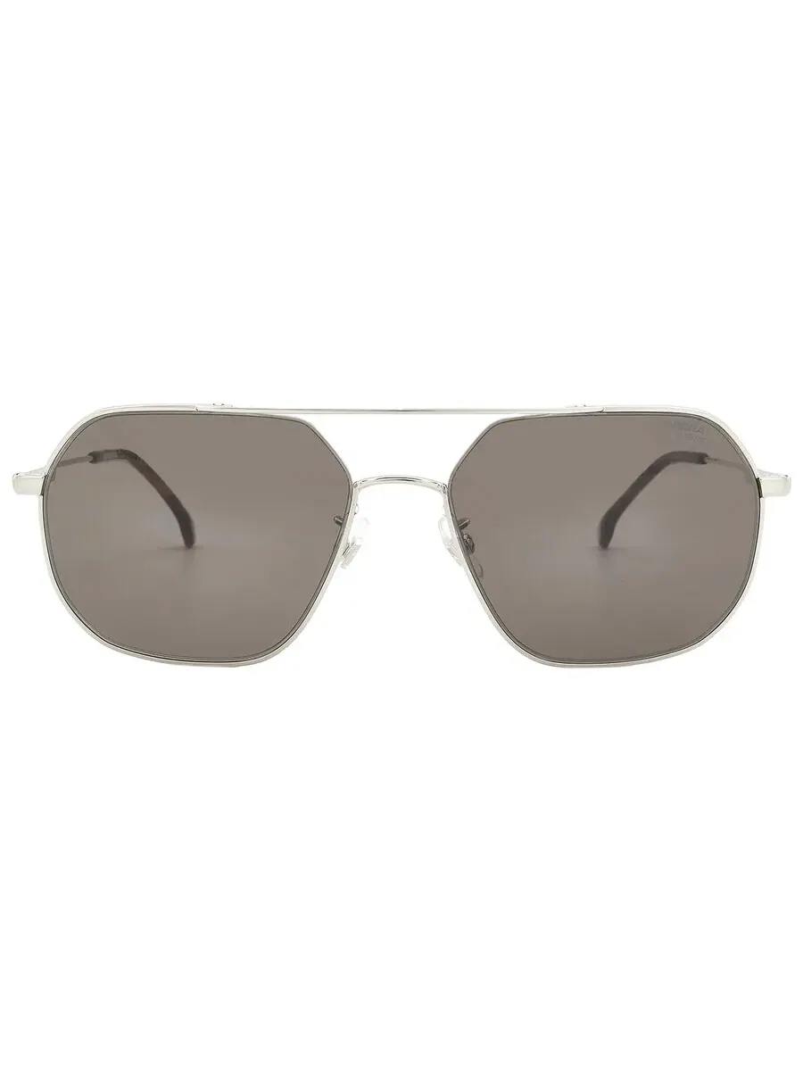 Солнцезащитные очки Carrera Grey Pilot для унисекс CARRERA 1035/GS 0010./IR 58 — изображение 1 из 5, серебристый
