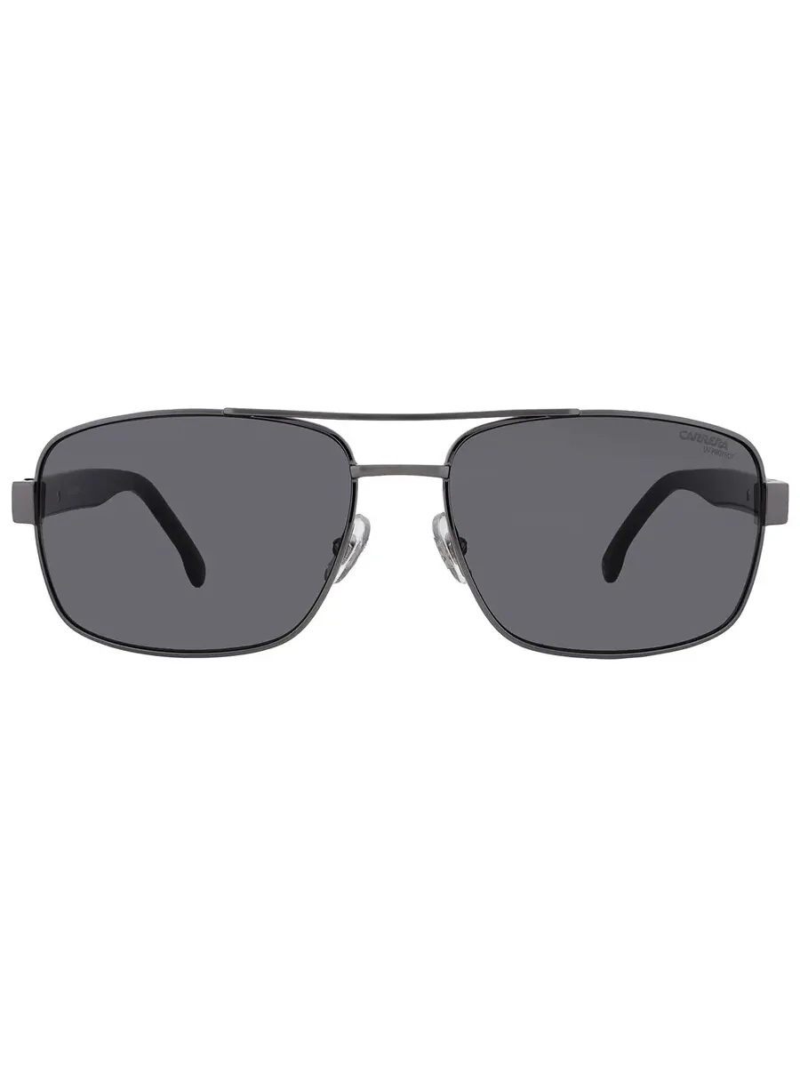 Солнцезащитные очки Carrera Grey прямоугольной формы для мужчин CARRERA 8063/S 0KJ1/IR 61 — изображение 1 из 4, черный