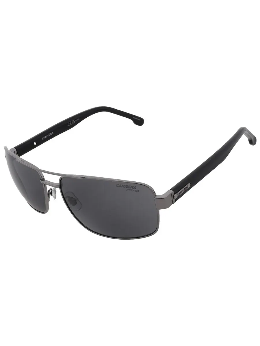 Солнцезащитные очки Carrera Grey прямоугольной формы для мужчин CARRERA 8063/S 0KJ1/IR 61 — изображение 3 из 4, черный