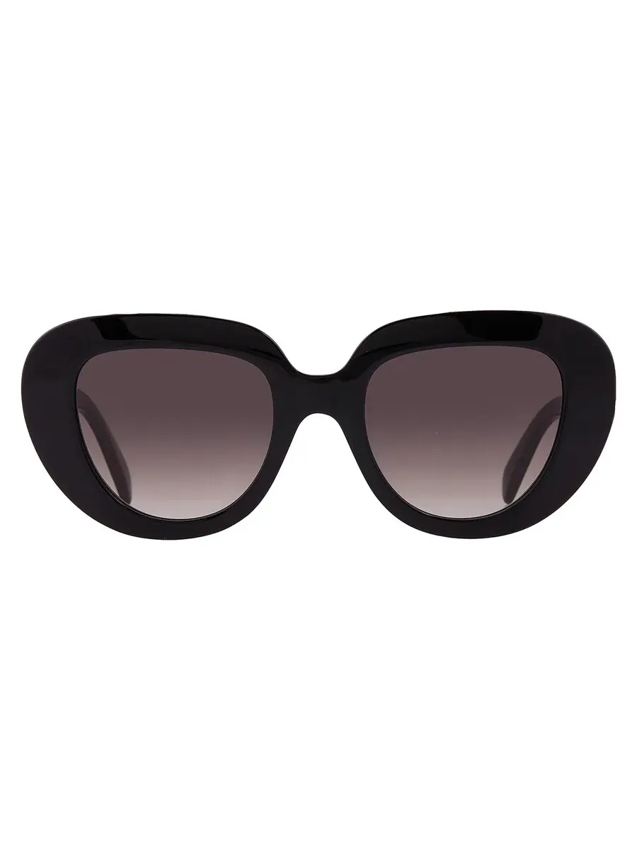 Солнцезащитные очки для женщин Celine 3 DOTS с градиентом дымки и кошачьим глазом CL40309I01B51 — черный