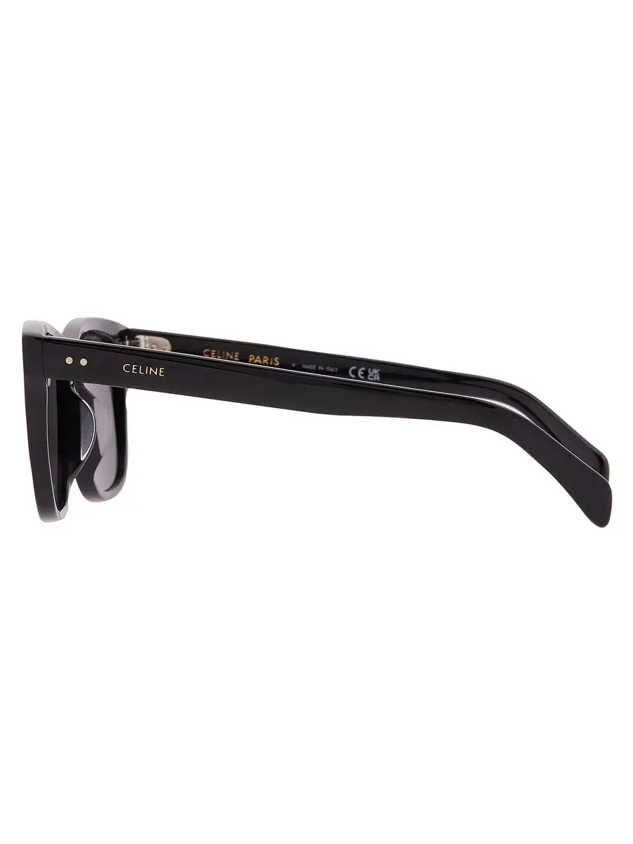 Мужские солнцезащитные очки Celine CELINE THIN Smoke Square CL40322U 01A 54 — изображение 4 из 4, черный