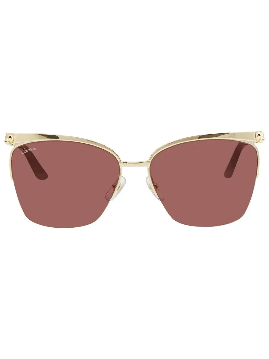 Солнцезащитные очки женские Cartier Panthere de Cartier Red Butterfly CT0124S 003 59