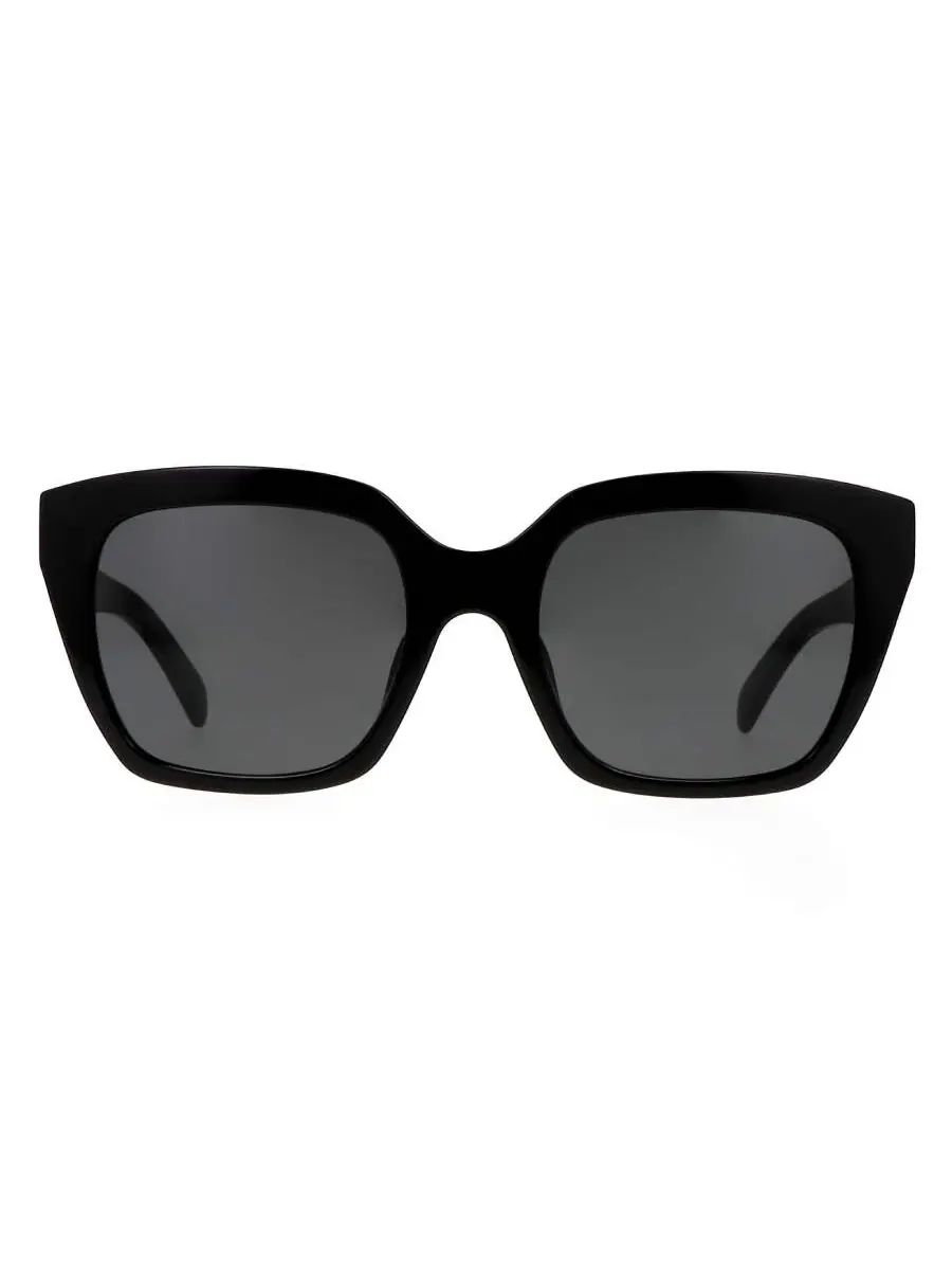 Женские солнцезащитные очки Celine Monochroms Grey Butterfly CL40198F 01A 56 — изображение 1 из 3, черный