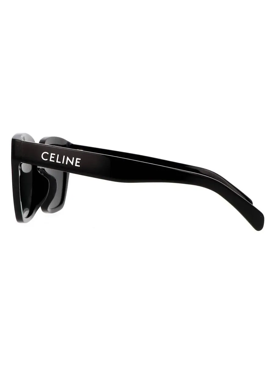 Женские солнцезащитные очки Celine Monochroms Grey Butterfly CL40198F 01A 56 — изображение 3 из 3, черный