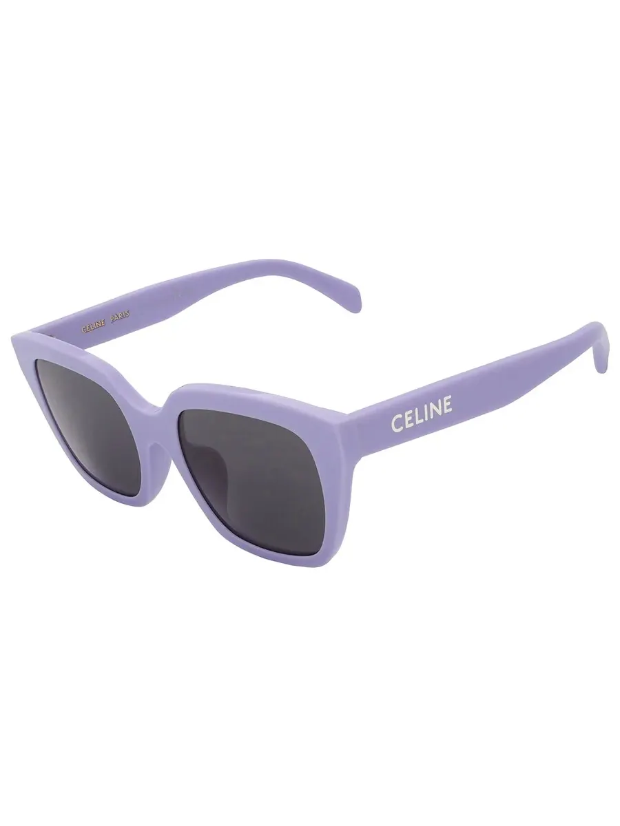 Женские солнцезащитные очки Celine Monochroms Grey Butterfly CL40198F 78A 56, сиреневый — изображение 4 из 5, голубой