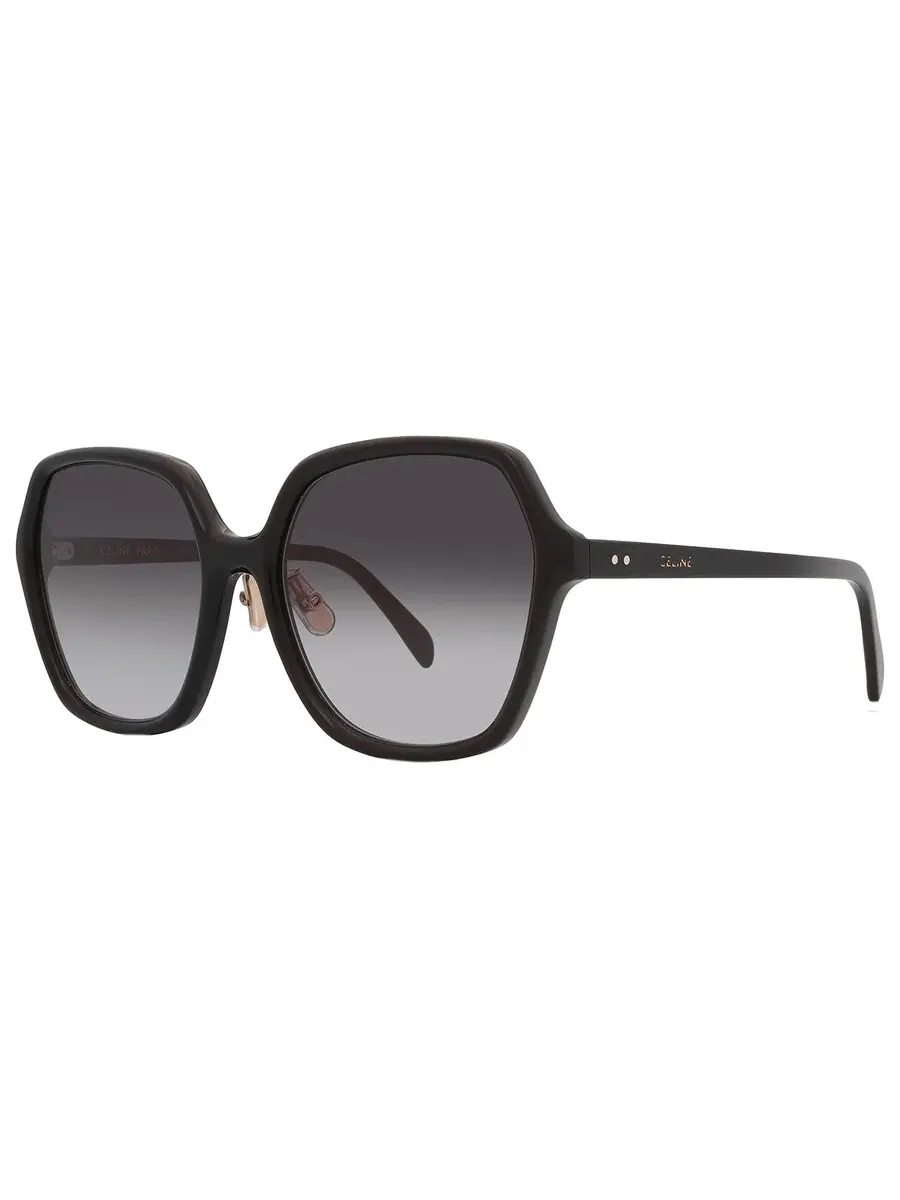 Женские солнцезащитные очки Celine Smoke Gradient Geometric CL40230F 01B 58 — изображение 2 из 4, черный