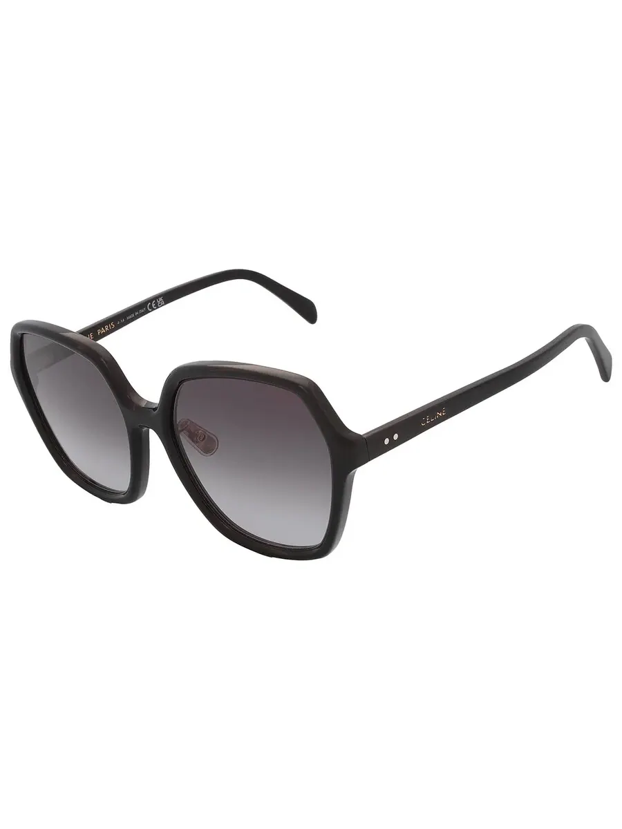 Женские солнцезащитные очки Celine Smoke Gradient Geometric CL40230F 01B 58 — изображение 3 из 4, черный