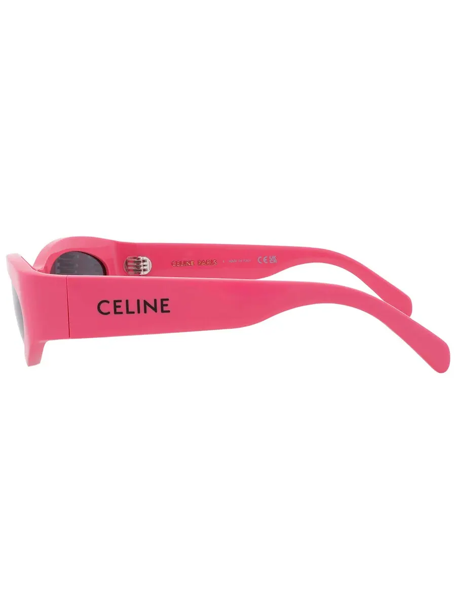 Женские овальные солнцезащитные очки Celine Smoke CL40288I 74A 56 — изображение 4 из 4, розовый
