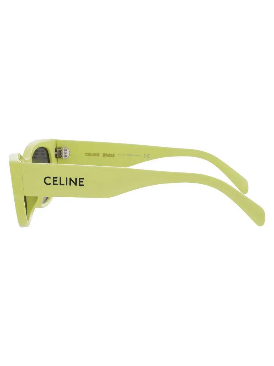 Солнцезащитные очки Celine Smoke Square унисекс CL40197U 93A 54 — изображение 4 из 4, светлый зеленый