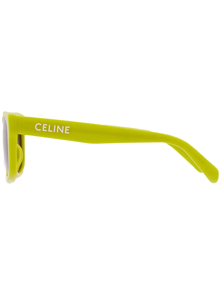 Очки солнцезащитные унисекс Celine Smoke Square CL40249U 39A 55 — изображение 4 из 4, неоновый желтый