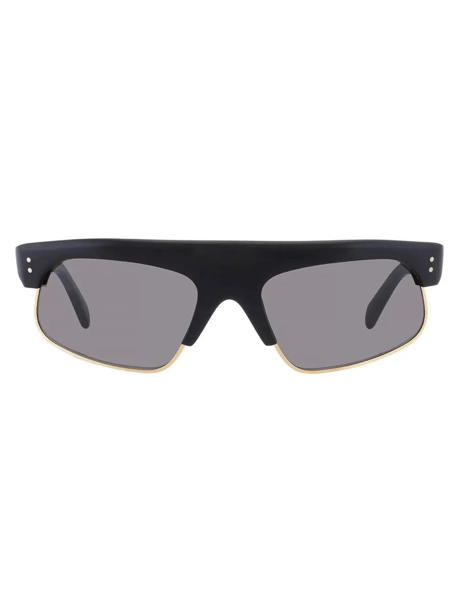 Мужские солнцезащитные очки Celine Smoke Wrap CL40107U 01A 60 — изображение 1 из 4, черный