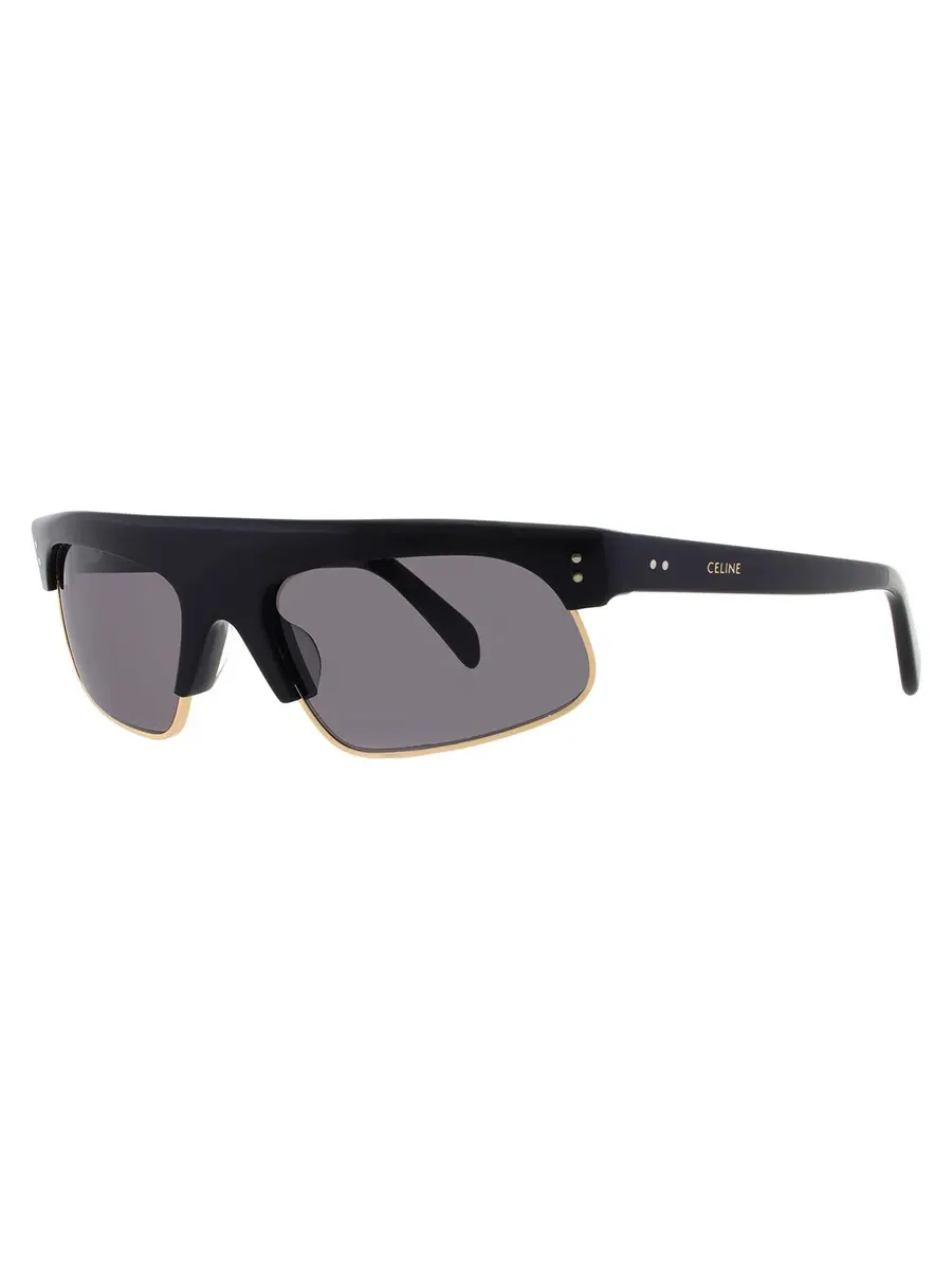 Мужские солнцезащитные очки Celine Smoke Wrap CL40107U 01A 60 — изображение 2 из 4, черный