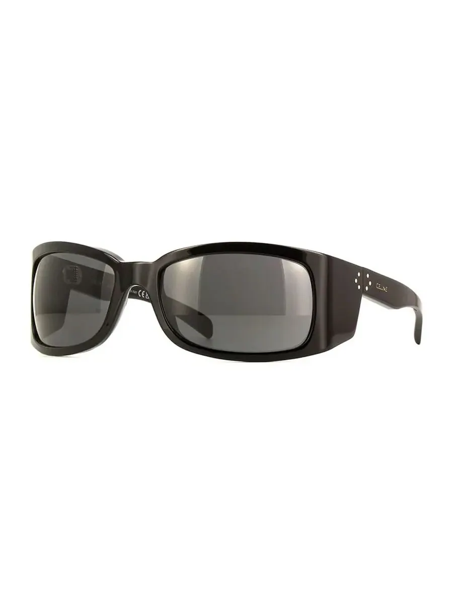 Мужские солнцезащитные очки Celine Smoke Wrap CL40290I 01A 62 — изображение 1 из 1, черный