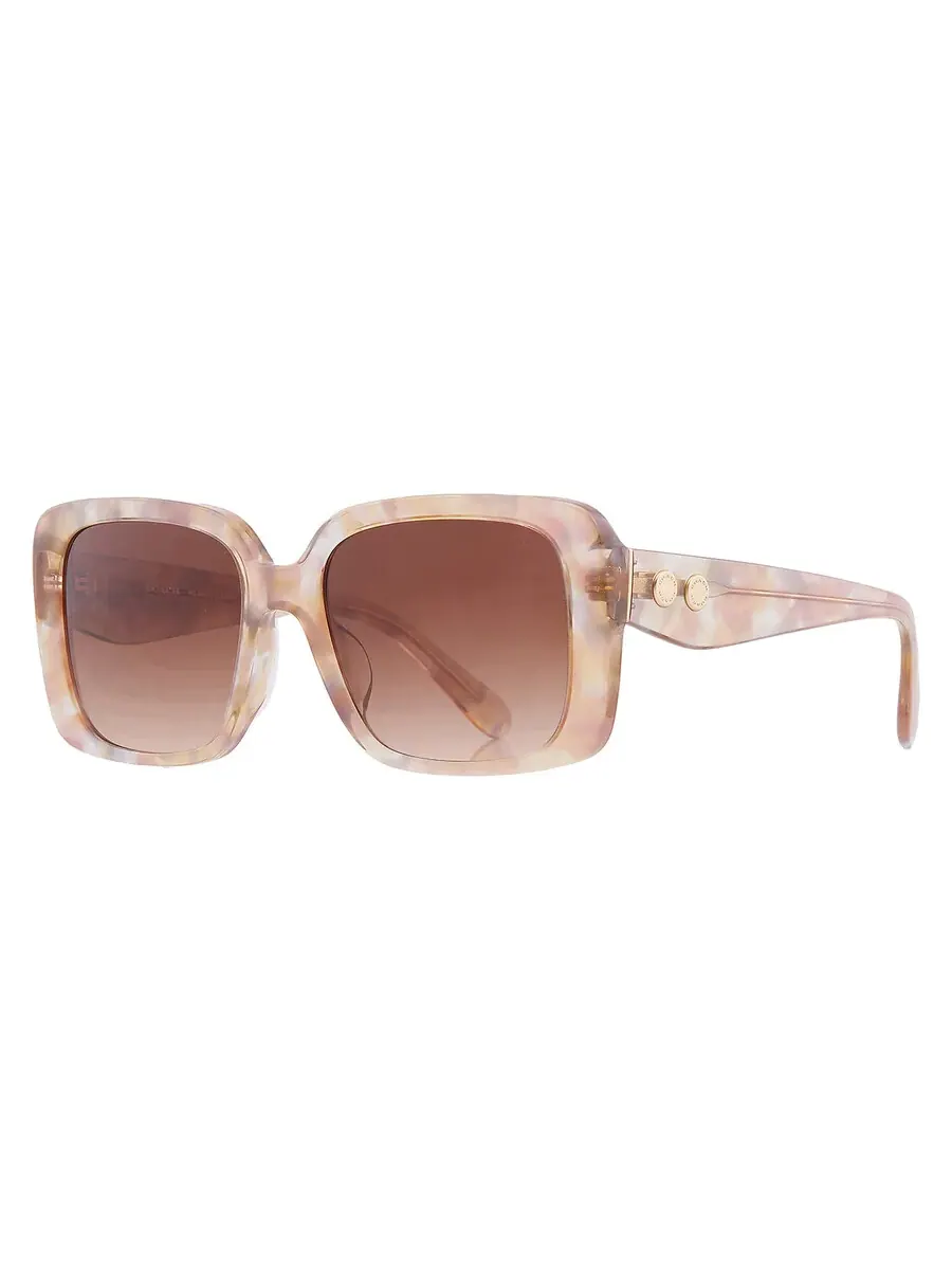 Женские солнцезащитные очки Coach Brown Gradient Square HC8424U 586874 54 — изображение 2 из 4, коричневый