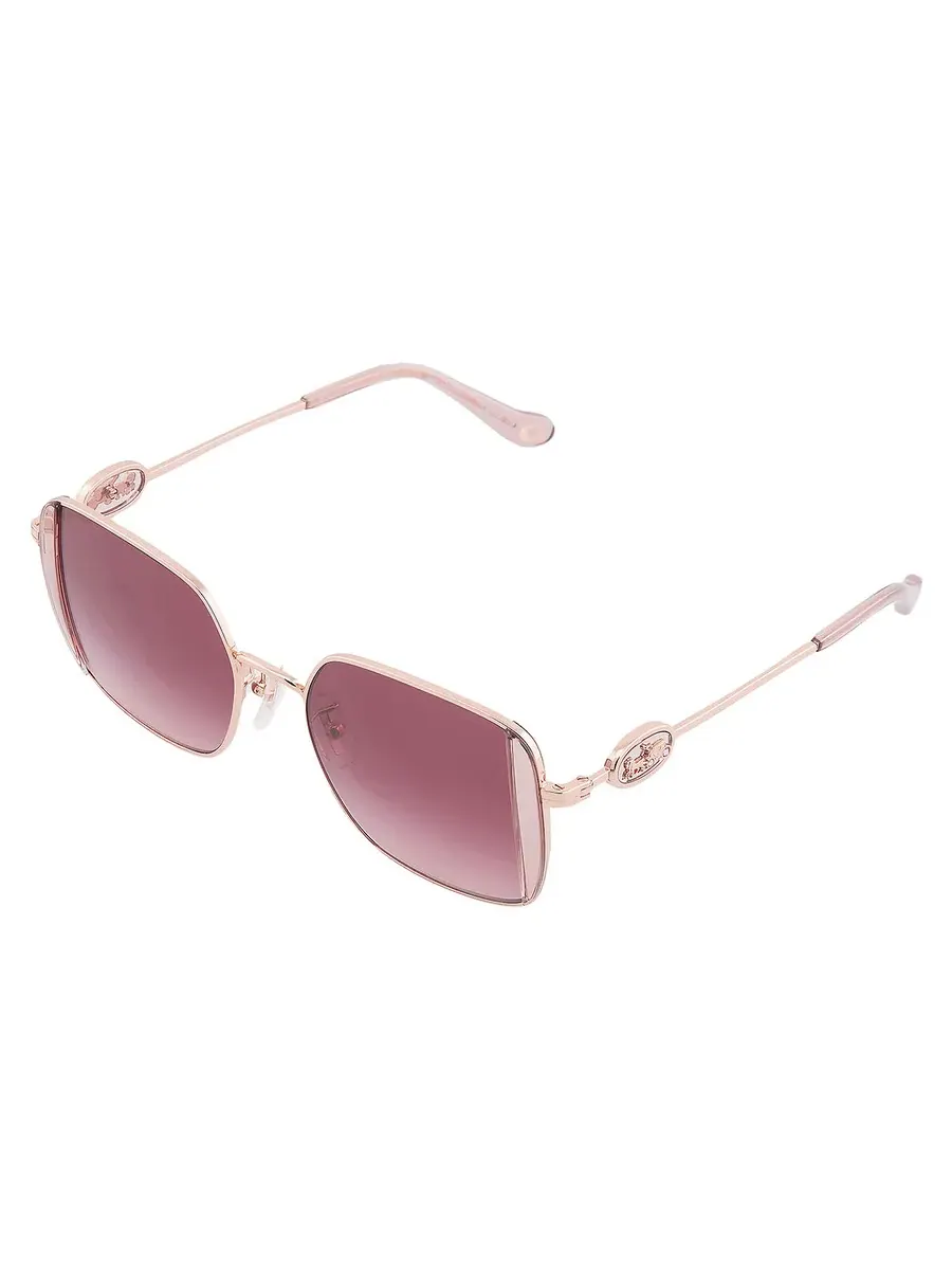 Женские солнцезащитные очки Coach Gradient Berry Red Square HC7177B 93318H 51 — изображение 3 из 4, розовый золотистый
