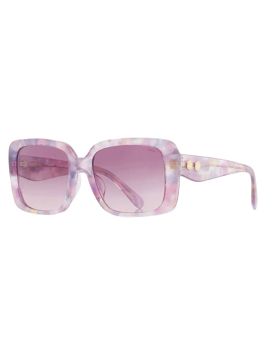 Солнцезащитные очки женские Coach Gradient Pink Purple Square HC8424U 58677W 54 — изображение 2 из 4, фиолетовый