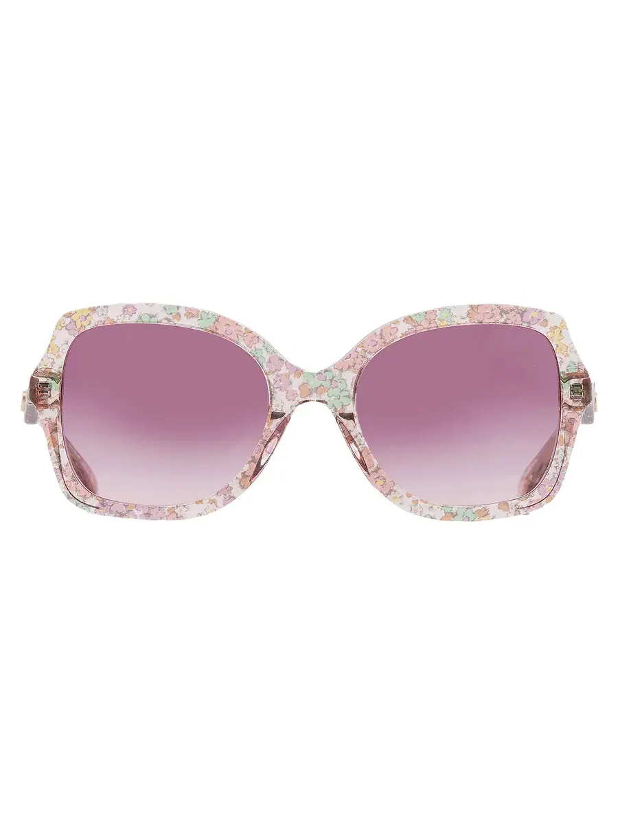 Солнцезащитные очки женские Coach Gradient Purple Pink Butterfly HC8410U 58947W 56 — изображение 1 из 4, прозрачный