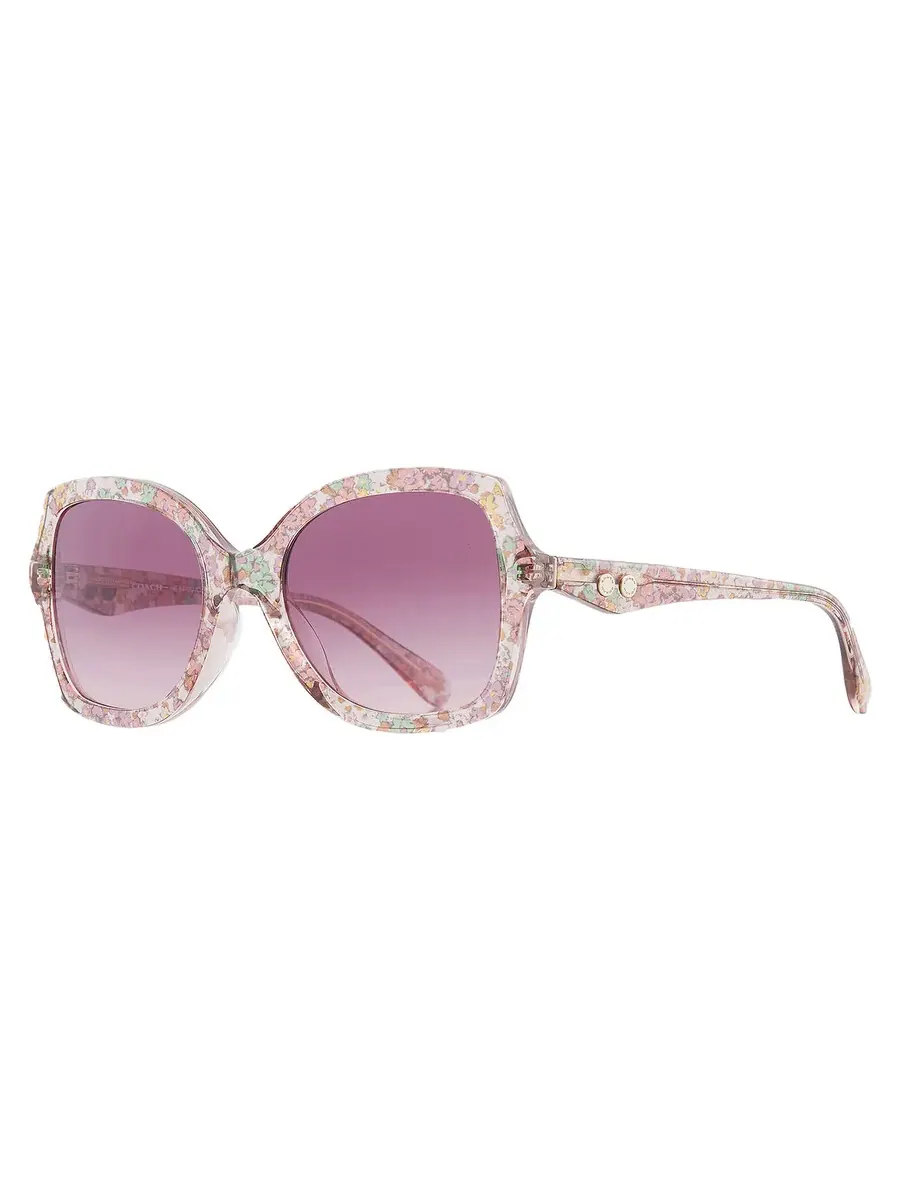 Солнцезащитные очки женские Coach Gradient Purple Pink Butterfly HC8410U 58947W 56 — изображение 2 из 4, прозрачный