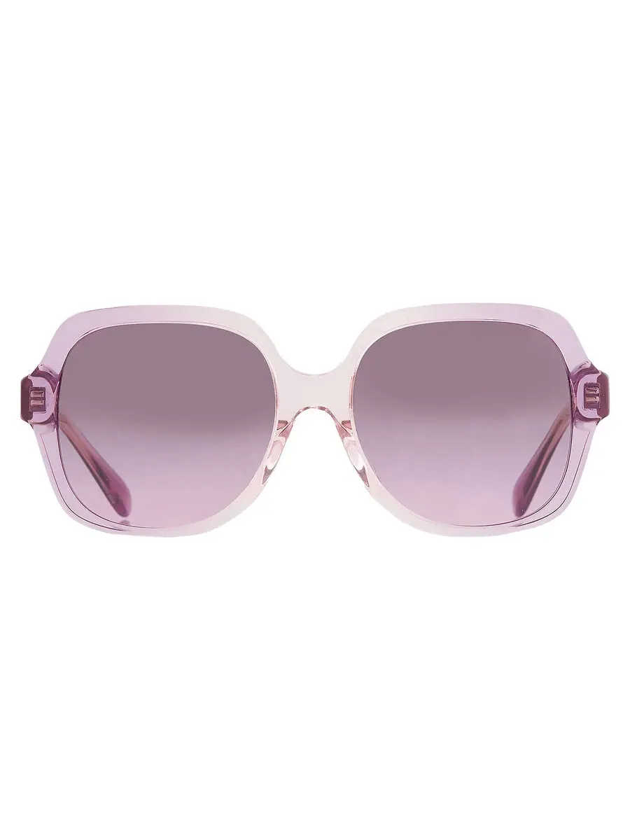 Женские солнцезащитные очки Coach Purple Gradient Square HC8395U 581390 54 — изображение 1 из 4, розовый