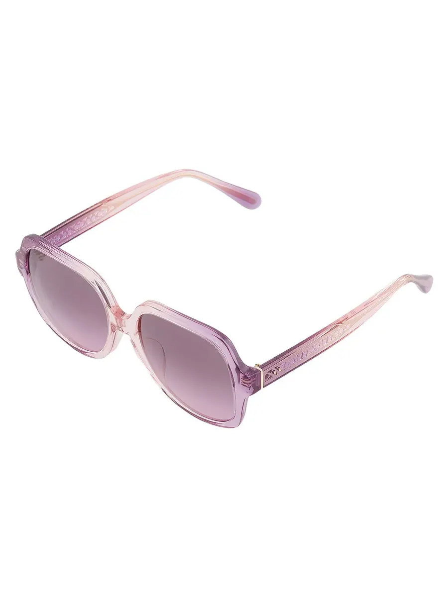 Женские солнцезащитные очки Coach Purple Gradient Square HC8395U 581390 54 — изображение 3 из 4, розовый