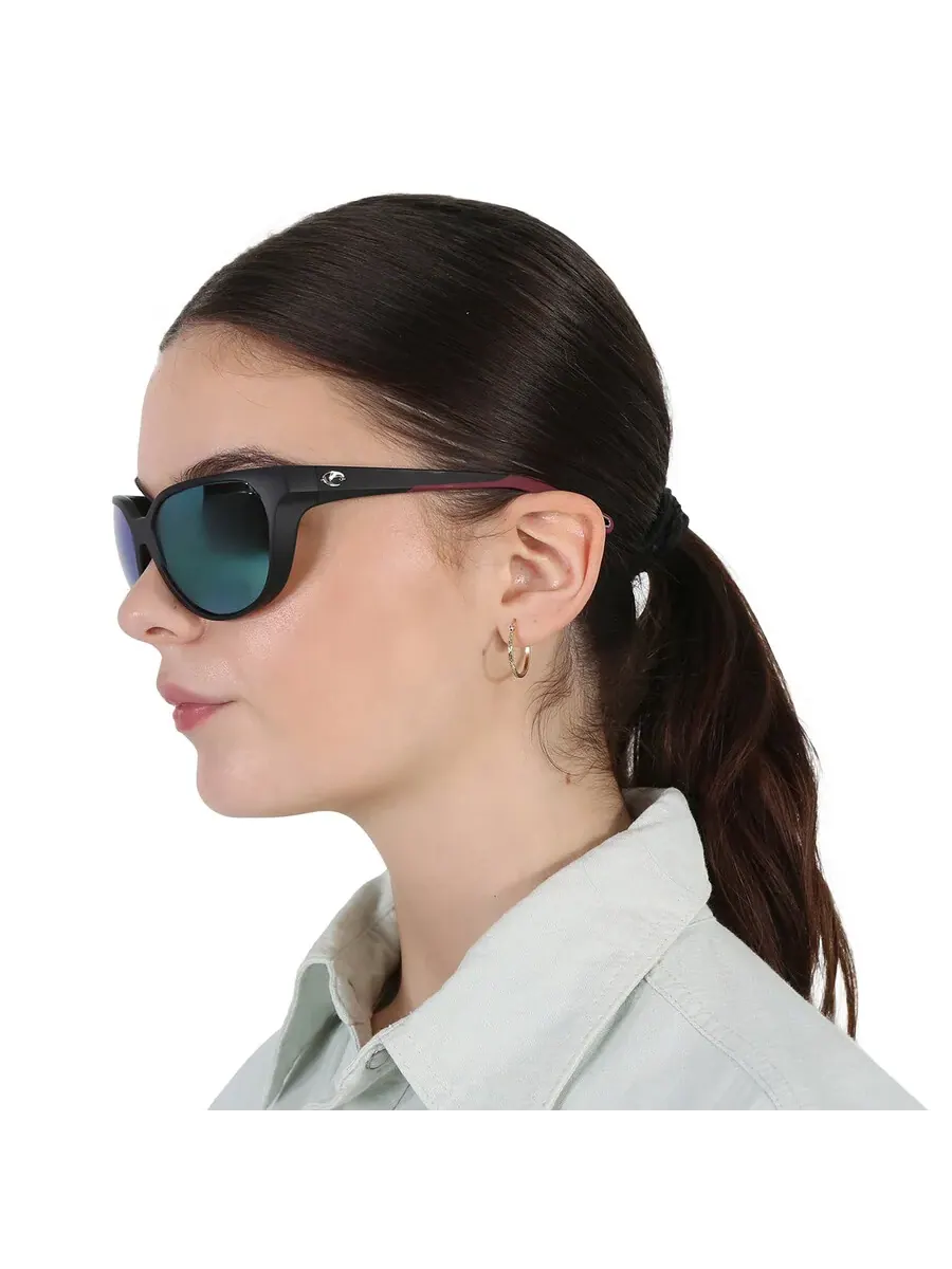 Солнцезащитные очки Costa Del Mar Mayfly Green Mirror Polarized Glass Cat Eye Ladies Sunglasses — изображение 2 из 5, зеленый