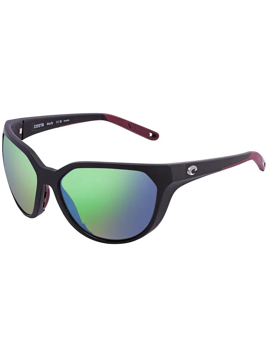 Солнцезащитные очки Costa Del Mar Mayfly Green Mirror Polarized Glass Cat Eye Ladies Sunglasses — изображение 3 из 5, зеленый