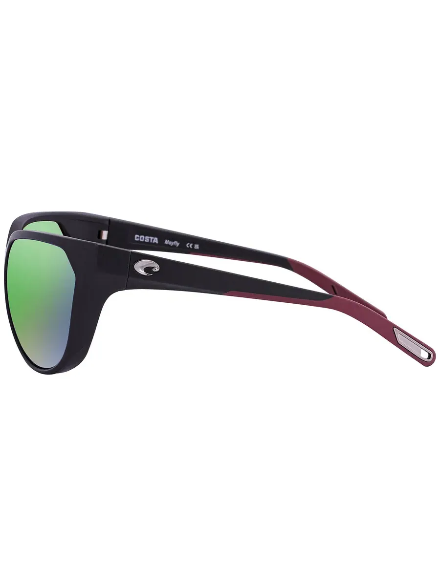 Солнцезащитные очки Costa Del Mar Mayfly Green Mirror Polarized Glass Cat Eye Ladies Sunglasses — изображение 4 из 5, зеленый