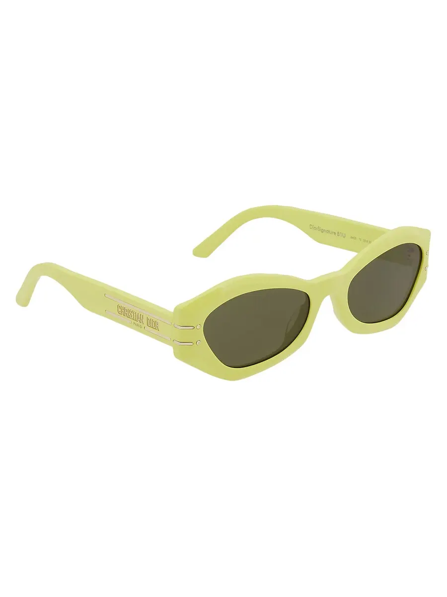 Женские солнцезащитные очки Dior Green Geometric DIORSIGNATURE B1U 66C0 55 — изображение 3 из 4, желтый