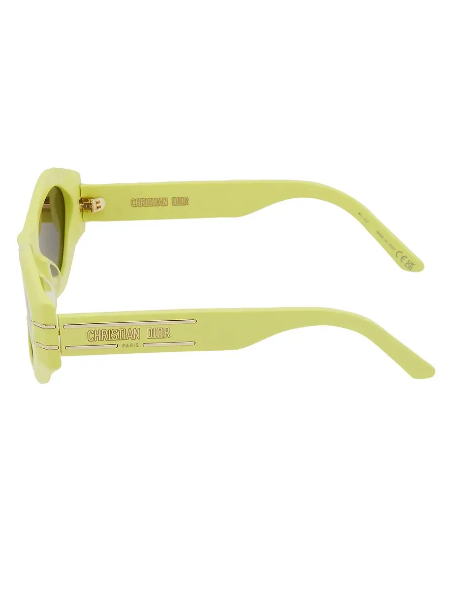 Женские солнцезащитные очки Dior Green Geometric DIORSIGNATURE B1U 66C0 55 — изображение 4 из 4, желтый