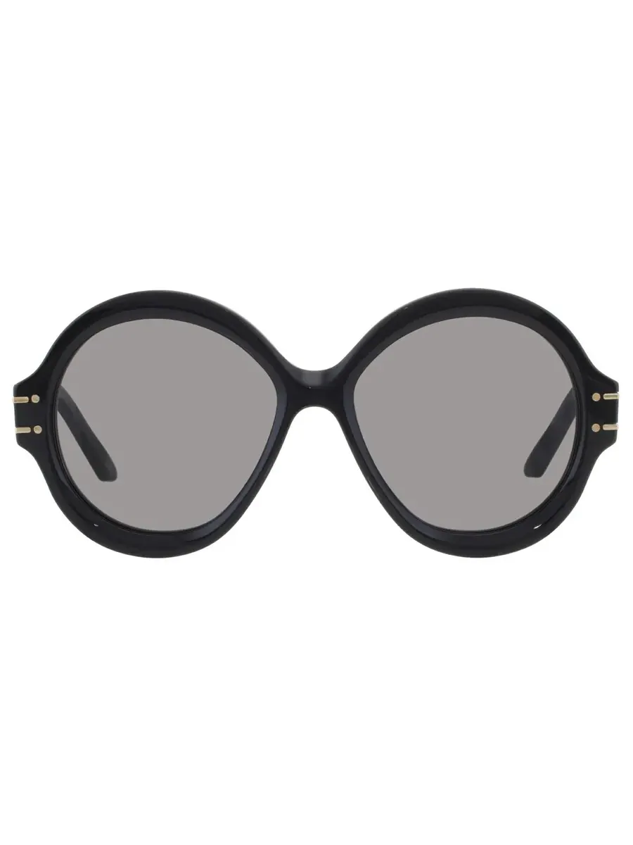 Женские солнцезащитные очки Dior Grey Round CD40048U 01A 57 — изображение 1 из 4, черный