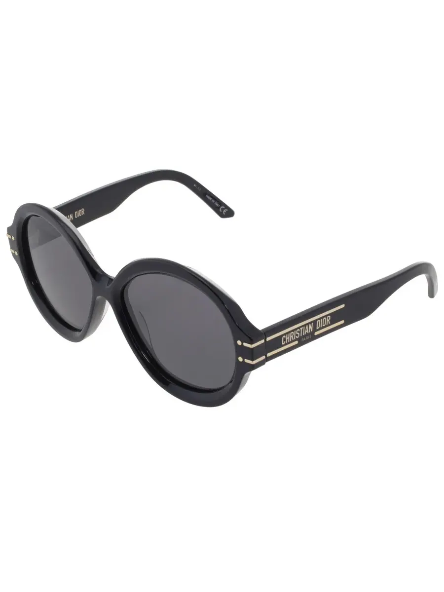 Женские солнцезащитные очки Dior Grey Round CD40048U 01A 57 — изображение 3 из 4, черный
