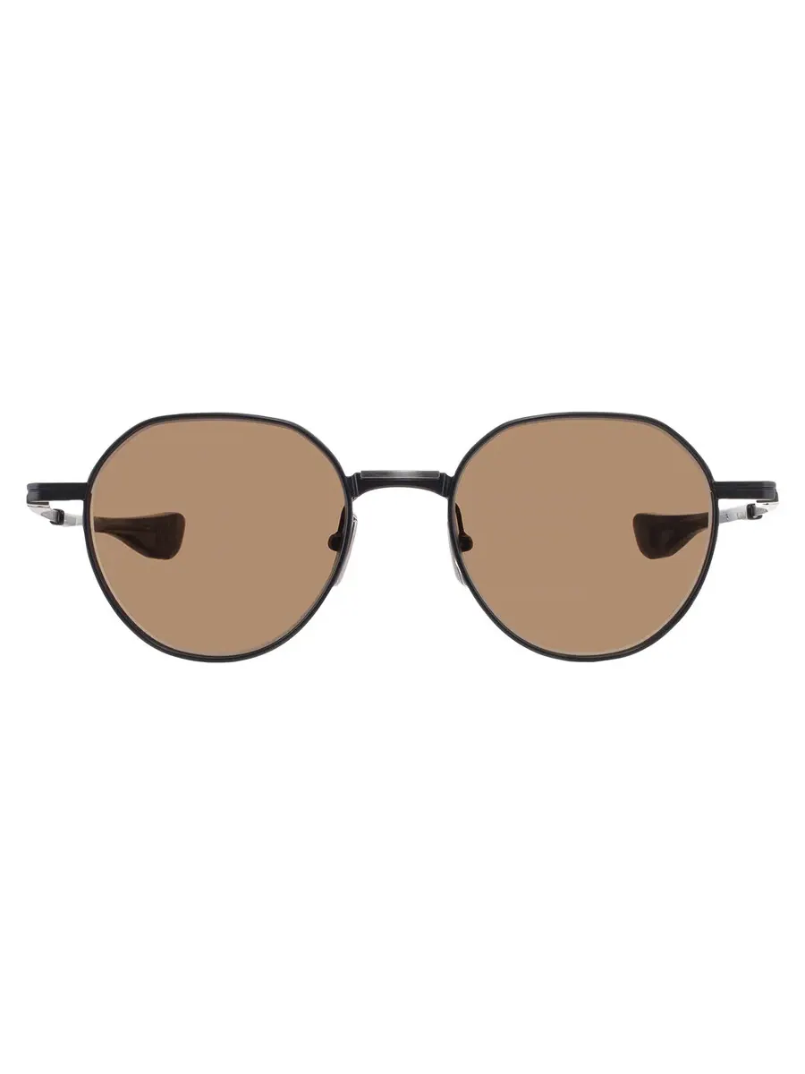 Солнцезащитные очки Dita VERS-ONE Brown Oval унисекс DTS150-A-03 50 — изображение 1 из 4, черный-серебристый