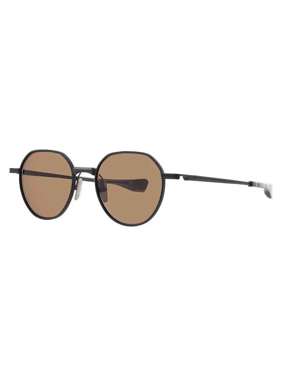 Солнцезащитные очки Dita VERS-ONE Brown Oval унисекс DTS150-A-03 50 — изображение 2 из 4, черный-серебристый