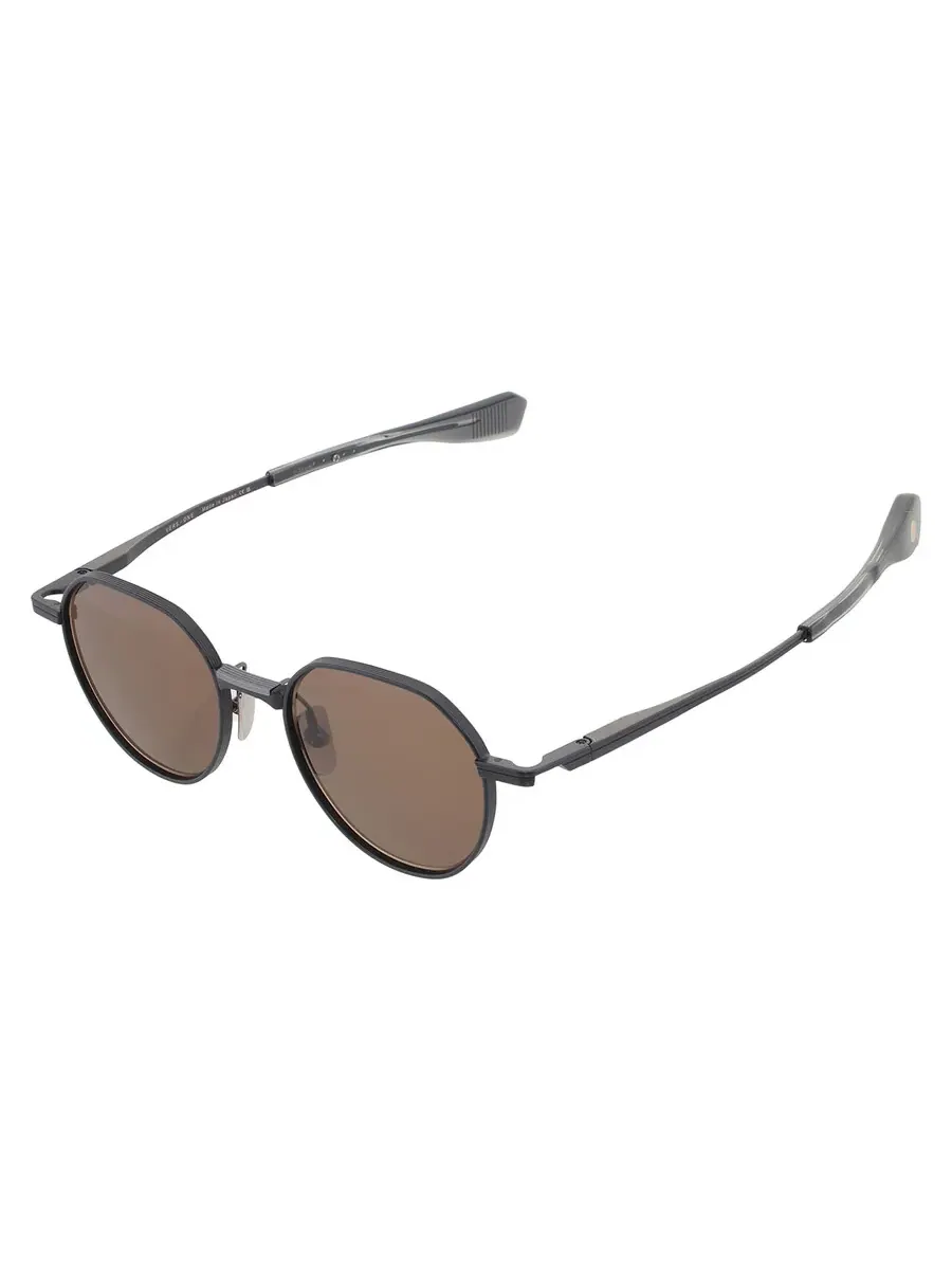 Солнцезащитные очки Dita VERS-ONE Brown Oval унисекс DTS150-A-03 50 — изображение 3 из 4, черный-серебристый