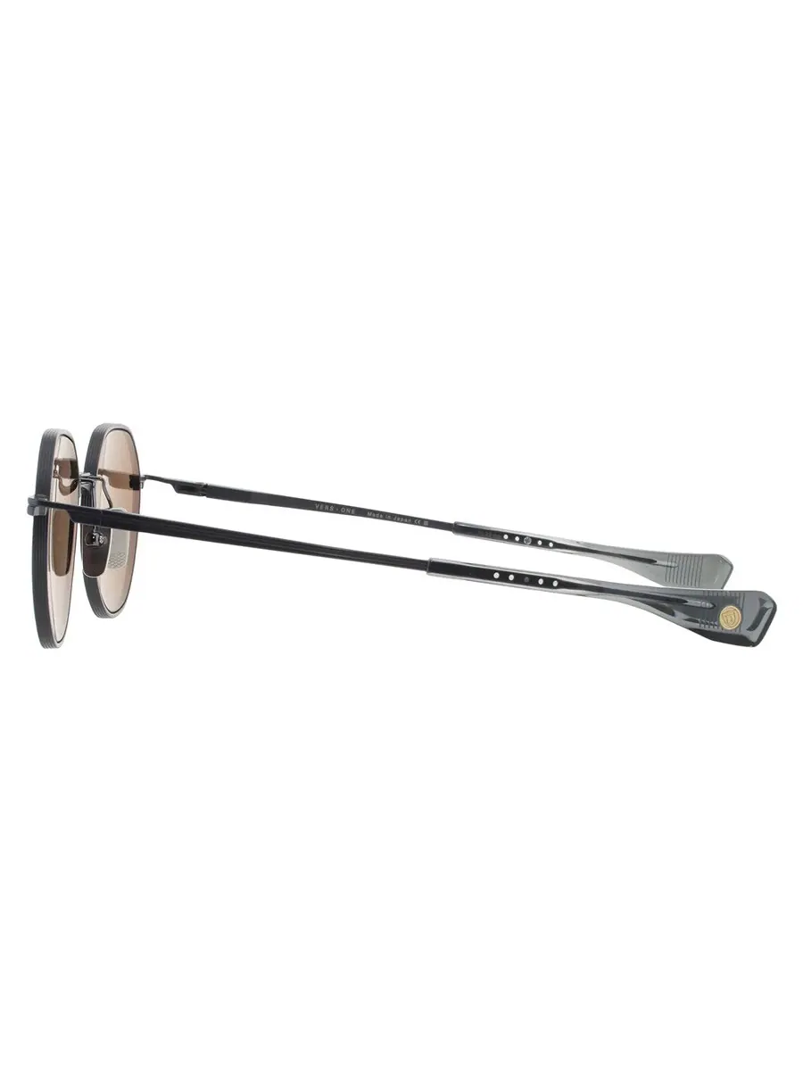 Солнцезащитные очки Dita VERS-ONE Brown Oval унисекс DTS150-A-03 50 — изображение 4 из 4, черный-серебристый