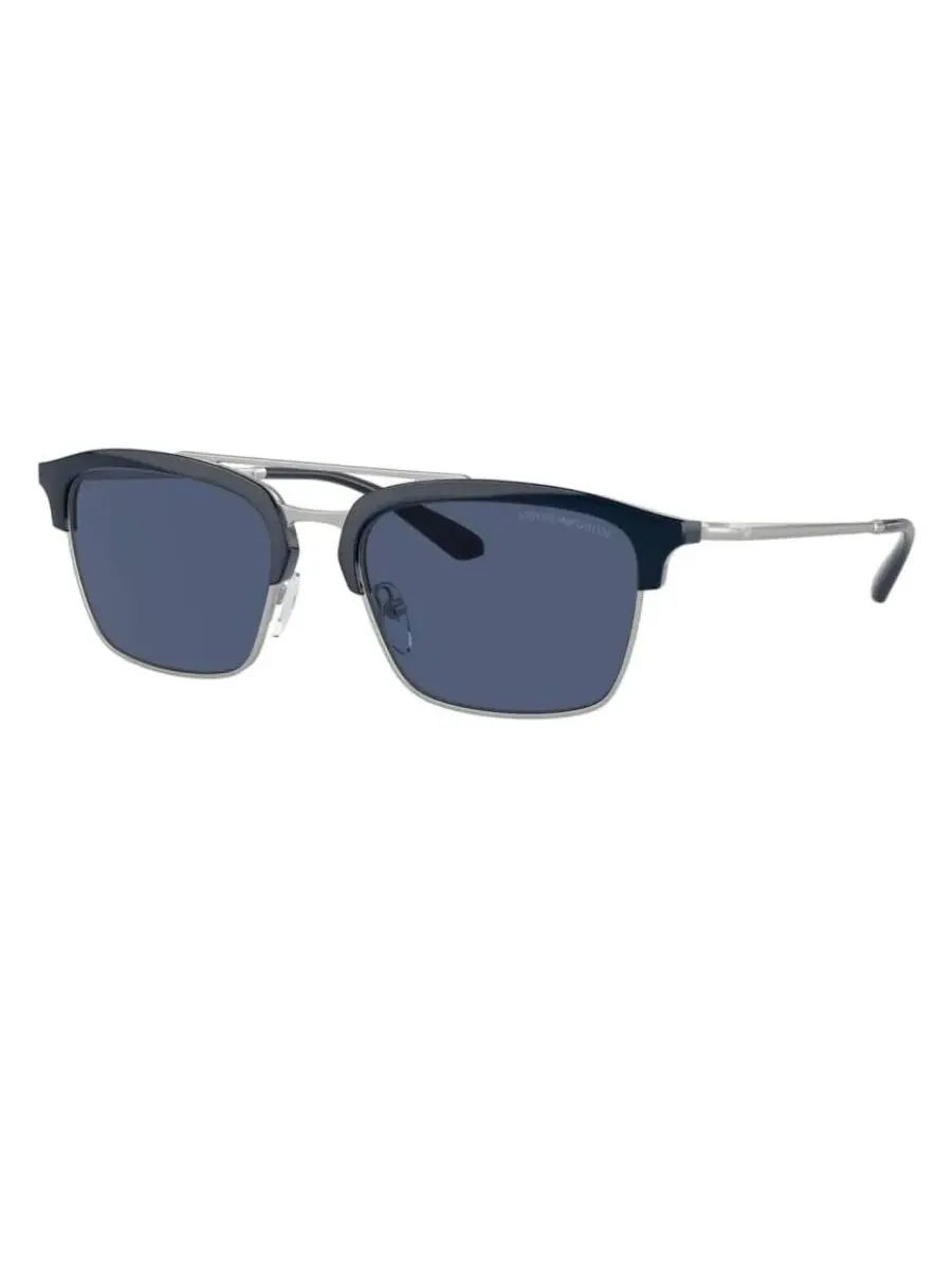 Мужские солнцезащитные очки Emporio Armani Dark Blue Square EA4228 304580 55 — изображение 2 из 3, синий/серебристый