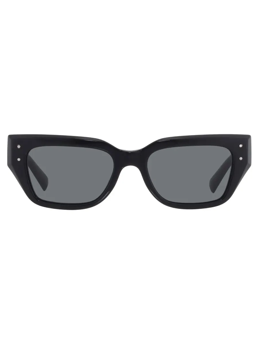 Женские солнцезащитные очки Dolce and Gabbana темно-серого цвета "кошачий глаз" DG4462 501/87 52 — изображение 1 из 4, черный