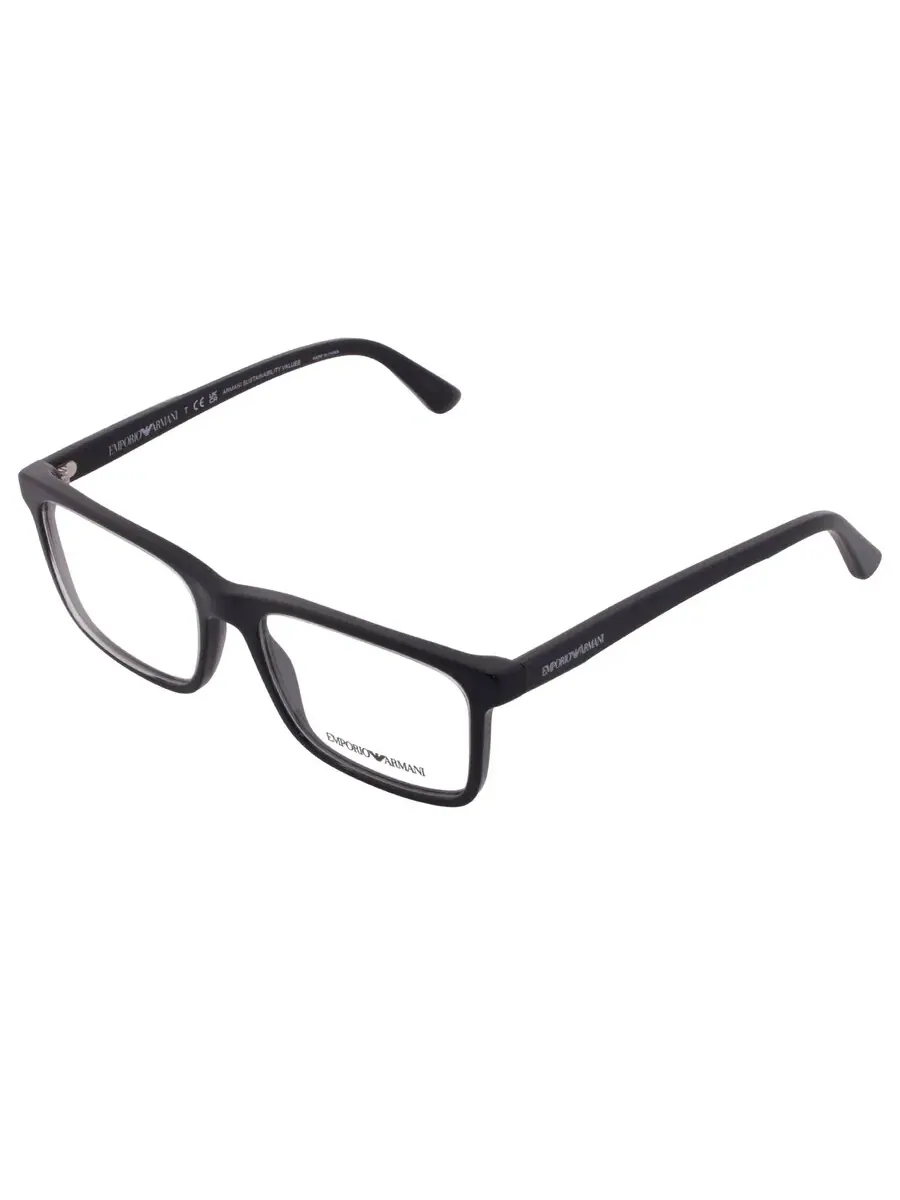 Мужские очки Emporio Armani Demo Square EA3227 6051 54 — изображение 3 из 4, черный