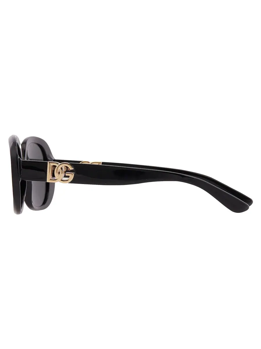 Солнцезащитные очки для женщин Dolce and Gabbana темно-серого цвета овальной формы DG4476 501/87 56 — изображение 4 из 4