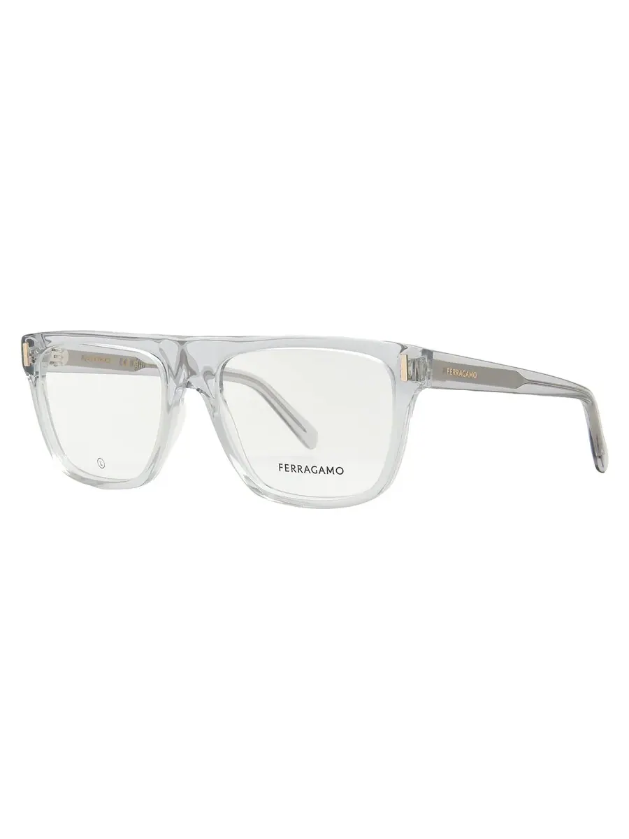 Мужские очки Ferragamo Demo Square SF2997 050 55 — изображение 2 из 4, светлый серый