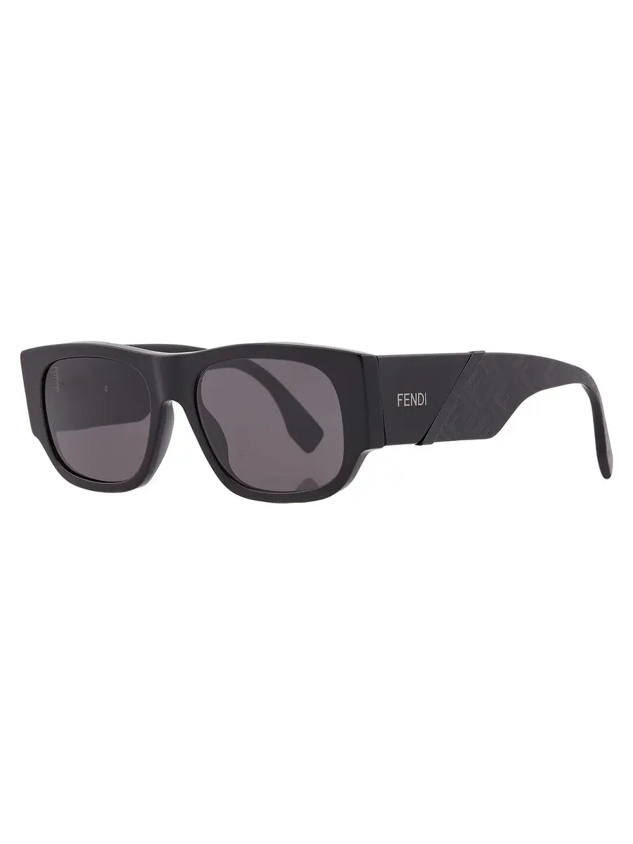 Солнцезащитные очки для мужчин Fendi FENDI DIAGONAL Smoke Square FE40156I 01A 54 — изображение 2 из 4, черный