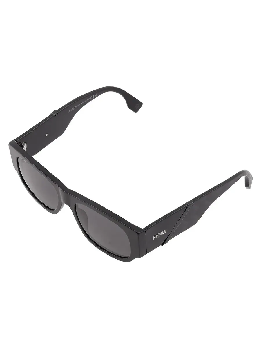 Солнцезащитные очки для мужчин Fendi FENDI DIAGONAL Smoke Square FE40156I 01A 54 — изображение 3 из 4, черный