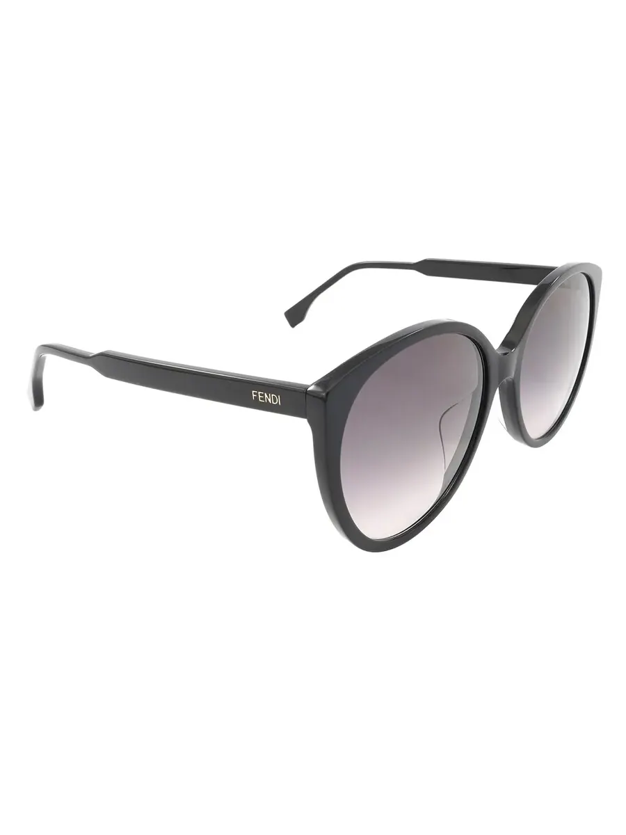 Женские солнцезащитные очки Fendi Gradient Smoke Cat Eye FE40029U 01B 59 — изображение 3 из 4, черный