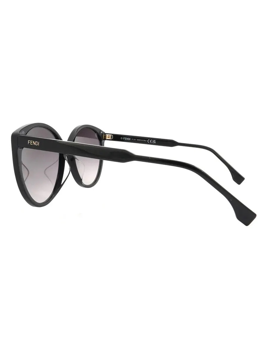 Женские солнцезащитные очки Fendi Gradient Smoke Cat Eye FE40029U 01B 59 — изображение 4 из 4, черный